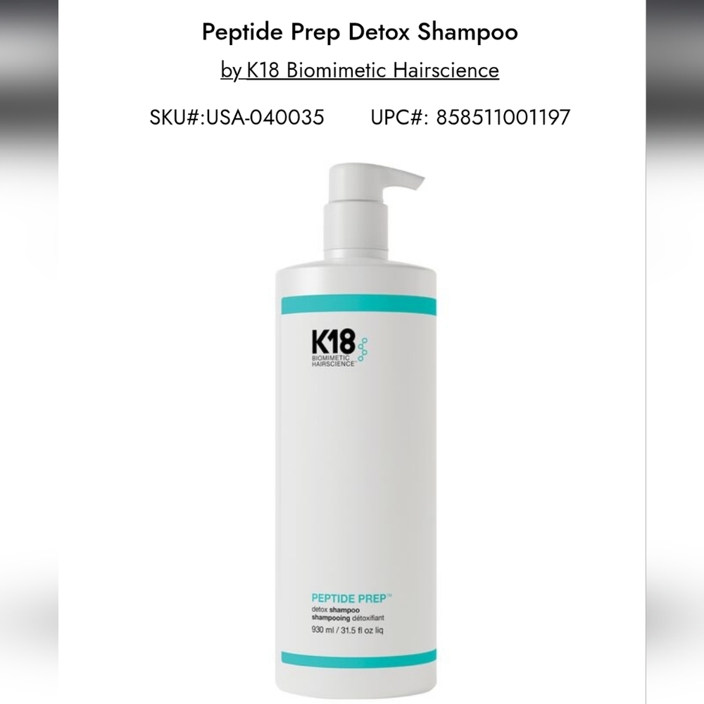 Peptide Prep Detox Shampoo - White and Blue